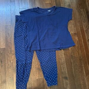 Women's Navy Blue Jogger Pajama Set